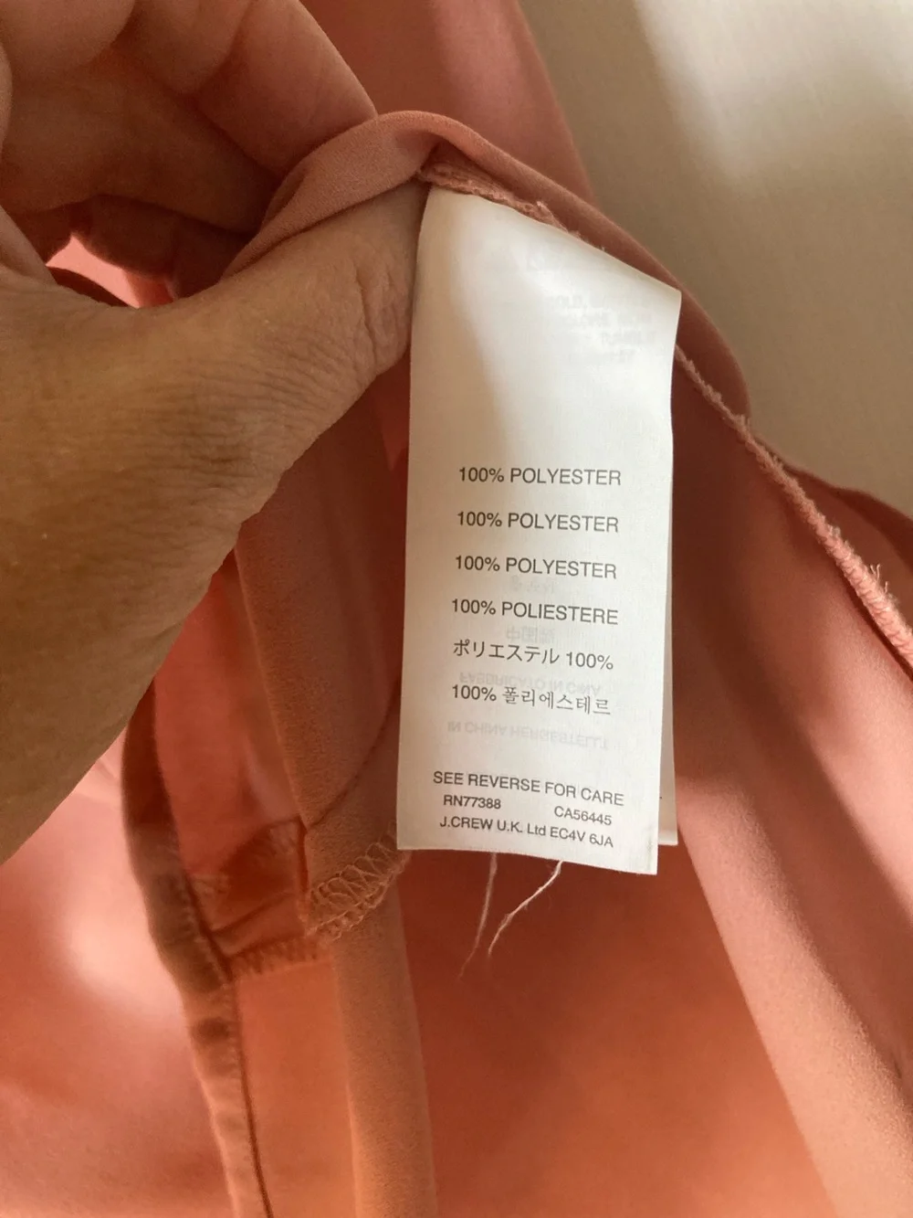 J. Crew Dusty Rose Sleeveless V-Neck Tunic
